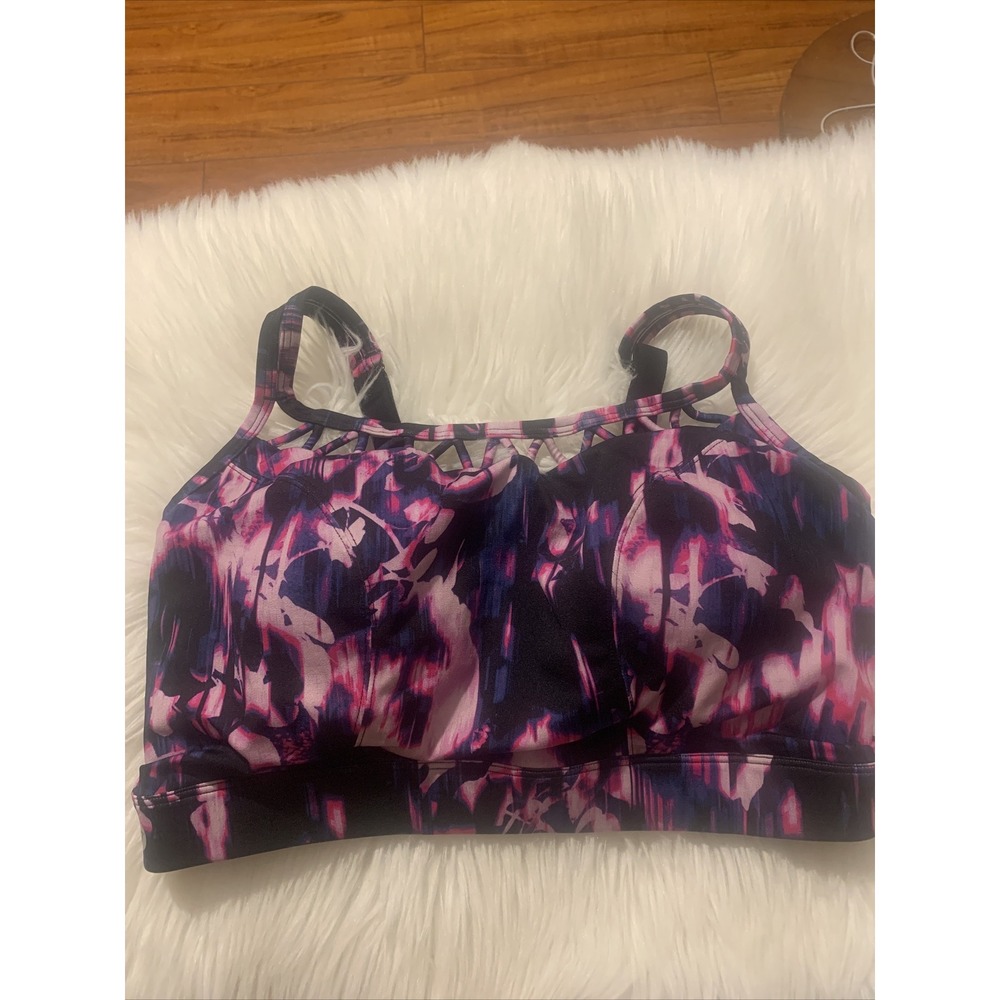 Livi Active Size 20 Sports Bra Lightly Lined Multicolored Fancy